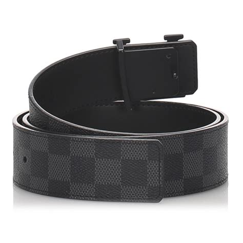 louis vuitton mens black damier belt